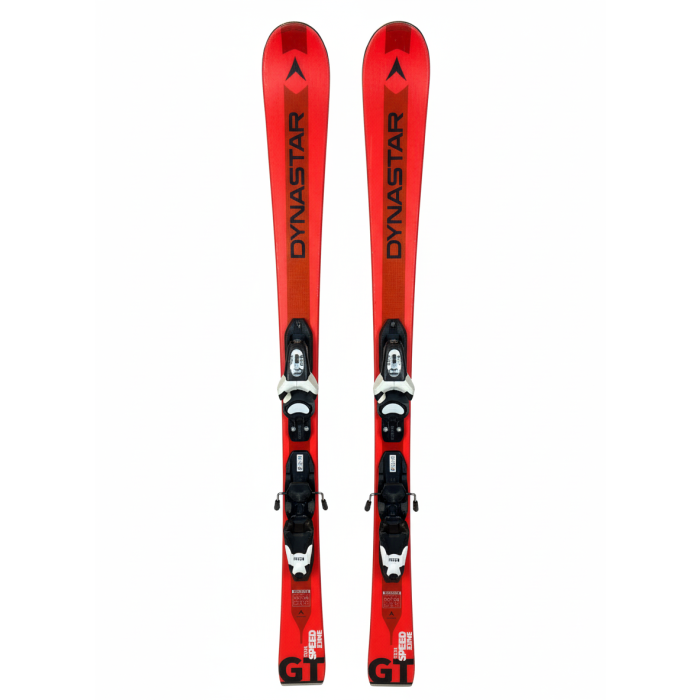 Dynastar Team Speed Zone GT ski's met bindingen, klaar voor de piste.