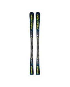 Ski Fischer RC4 NOIZE ST Yellow com fixações pretas.