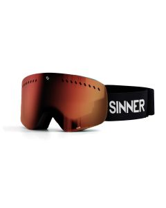 Gafas de esquí Sinner Aura con lente naranja y detalles en negro