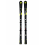 Völkl Peregrine LTD skis with bindings, showing the yellow and black design.
