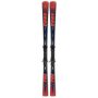 Fischer Xtr The Curv 2024 : skis rouges et noirs avec fixations montées.