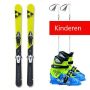 Huur kinderen alleen ski's en stokken