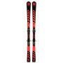 Völkl Racetiger RC Ski mit Bindungen, rote Farbe und sportliches Design.