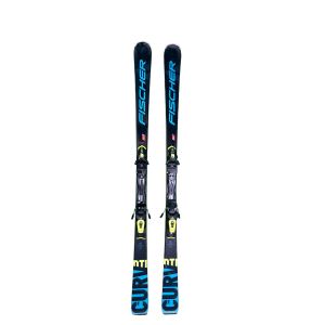 Fischer RC4 The Curv DTI WS ski's met bindingen, klaar voor de piste.
