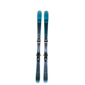 Völkl Kanjo 80 - 2023 skis met bindingen, klaar voor de piste.