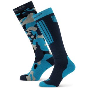 Poederbaas Skisokken 2-Pack Camo Navy